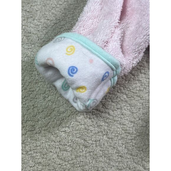 Just Born Baby Girl Pink Hooded Octopus Bath Robe Size 0-9 Months Terry Cloth - Picture 5 of 8